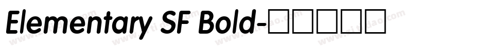 Elementary SF Bold字体转换